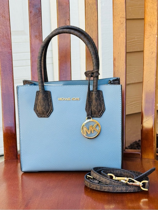 Michael Kors Handbags - Michael Kors Mercer Pebbled Leather Satchel Crossbody Bag